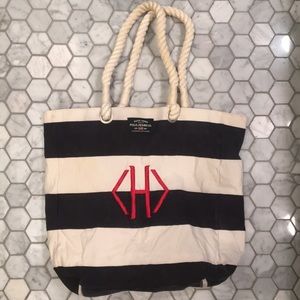 Monogrammed H nautical Ralph Lauren tope tote